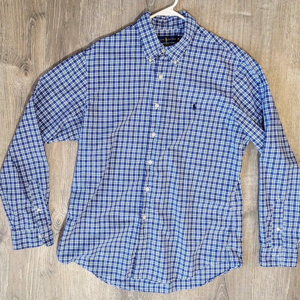 Ralph Lauren Men's Slim Fit Oxford Sport Shirt Long Sleeve Button Down Size XL